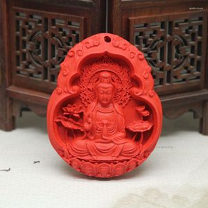 Pendant Necklaces Car Interior Decoration Guanyin Buddha High-end Men And Women Ping An Mounted Vermilion Accessori