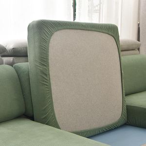Sandalye, düz renkli ekose peluş kanepe yastık kapağı kapak oturma odası için elastik kadife şezlon