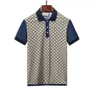 Sommer Freizeit bequeme Männerpolos Einfache Sticklogo Solid Stripe Letters Polo Shirt Mode Marke Kurzarm