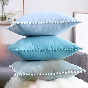 Pillow 35x50cm 50x50 Blue Cover Solod Throw Pillowcase Decorative Pillows Pink Home Decor Bedroom Living Room