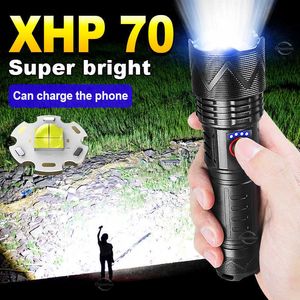 Flashlights Torches 500000LM LED Flashlights Super Bright Rechargeable Torch Light Powerful Flashlight Self Defense Camping Work Flash Light Lantern 0109