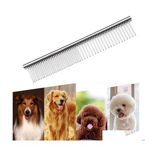 Dog Grooming Stainless Steel Pet Combs Cat Professional Tools Rounded Teeth For Removing Knots S Drop Delivery Home Garden Supplies Dhm6B