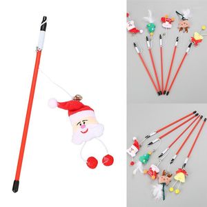 猫のおもちゃクリエイティブクリスマスティーザー杖かわいい漫画面白い木サンタクローストイインタラクティブペット用品
