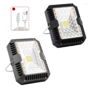 Wall Lamp Waterproof LED Camping Light 3 Modes Solar USB Rechargeable Portable Tent Emergency For Outdoor Hiking Garden