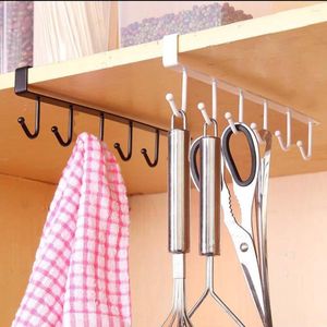 Kitchen Storage Rack Wardrobe Hook Door Hanger Clothes Hanging Holder Organizer Closet Shelf Cooking Utensil