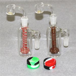 6 Styles 5.5 Inch Glass Bong Hookahs Ash Catchers 14mm 18mm Thick Pyrex Bubbler Catcher 45 90 Degree Ashcatcher For Water Pipes