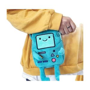 Plush Backpacks Ins Finn Jake Figure Crossbody Bag Swag Rap Coin Phone Advanture Robert Bmo Toys For Children 220519 Drop Delivery G Dhq6O