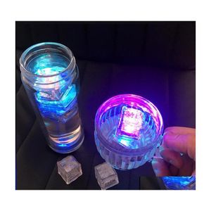 Andere Event-Partyzubehör 2021 Flash-Eiswürfel wasseraktivierte LED-Taschenlampe in Wasser getauchte Getränkeriegel Hochzeit Geburtstag Weihnachten Dhfjx