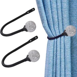 Decoração de casa Outros 2pcs Curtain Tieback Holder Ganchos Quarto Acessórios de decoração da sala de fivela