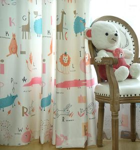 Curtain Printed Cartoon Animal Shading Finished Custom Simple Modern Bay Window Bedroom Children's Room