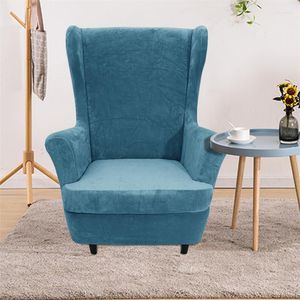 Stol täcker sammet tyg vinge täcker stretch spandex fåtölj modern avtagbar relax soffa slipcovers för vardagsrum sovrum