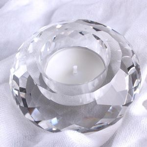 Ljush￥llare 80mm 3.15in Top Grade K9 Crystal Glass Tealight Stand Holder Clear Rare Crystals Sphere For Wedding Centerpieces