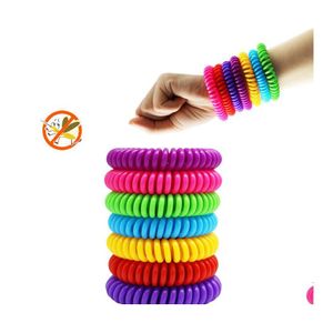 Pest Control Natural Mosquito Repellent Armband Watertproof Spiral Wrist Band Outdoor Indoor Insect Protection Drop Delivery Home GA DH6QZ