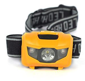 Portabla Mini LED -strålkastare 3 LED -strålkastare för vandringsfiske strålkastare Säkerhetsröda lampor Huvudljus campinglampor