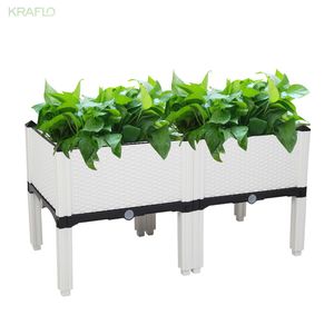 Free splicing Multifunctional plastic planters factory direct roof outdoor garden balcony vegetable grow planting box pots