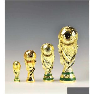 European Crafts Arts And Golden Resin Football Trophy Gift World Soccer Trophies Mascot Home Office Decoration Drop Delivery Garden Dhni