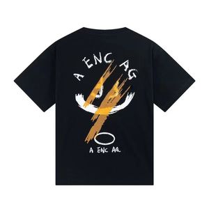 メンズTシャツデザイナーシャツメンティーサマー通気枠純粋な綿レタープリントラウンドネックカジュアルスウェットシャツカップル同じファッション服