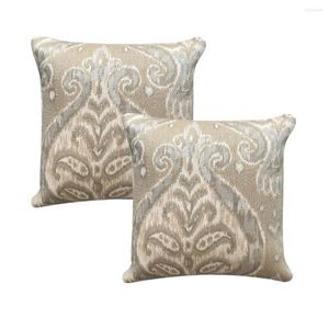 Pillow linen poliéster Luxuosa capa Jacquard Decorativa Decorativa Vintage 45x45cm Caixa