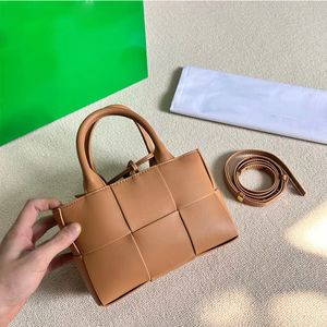 7A Borse a tracolla Mini arco Borse per neonati Borse per maglieria alla moda Borsa per la spesa intrecciata in vera pelle Borsa a tracolla Borsa per la mamma 20 cm