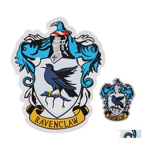 Швейные представления инструменты Ravenclaw Большой панк вышитый железо на бэк -байкерском значке для джинсов для джинсов для джинсов.