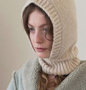 Designer Balaclava Women Men winter Beanie Brand Warm Beanies European American DoubleLayer Folded Knit men Woolen Hat gift 20226581980