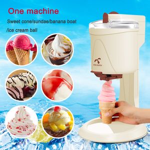 220V 1L Household DIY Ice Cream Maker Electric Slush Icecream Sundae Making Machine Automatic Fruit-flavored Ice-cream
