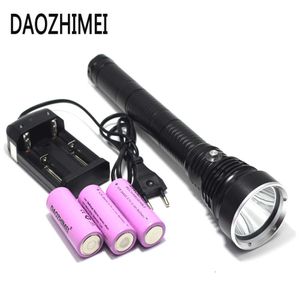 Flashlights Torches 5000LM Diving Flashlight Underwater Torch Ultra Fire XM-L L2 LED Waterproof Lamp Light 26650 for diving fishing hunting 0109