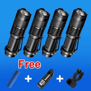 Фонарики факелы 1pcs/2pcs/5pcs 1500lm Mini Flashlight Высокая мощность Подзаряжаемая светодиодная фонарика Mini Portable Light Pocket Small Flash 0109