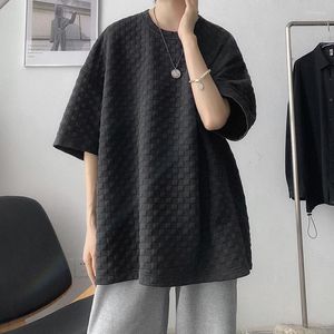 Men's T Shirts Oversized Men Shirt Summer Solid Casual Short Sleeve O Neck China Style Vintage Hip Harajuku Cotton Male Couple Clothing