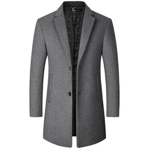 Men's Wool Blends Men Long Winter Jackets Trench Coats 40 Autumn Male Business Casual Size 4XL 230107