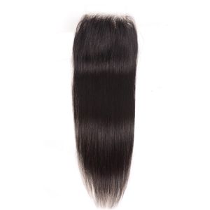 Body wave straight silky top lace closure 5x5 swiss transparent lace preplucked small knots