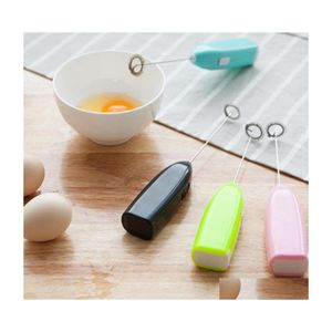 Egg Tools Utensils Mini Electric Handle Stirrer Beater Tea Milk Frother Whisk Mixer Fast And Efficient Eggs Blender For Kitchen Drop Dhzho