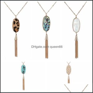 Colliers pendants mode Géométrie en or Géométrie turquoise Leopard Impression Druzy Collier d'ormeau