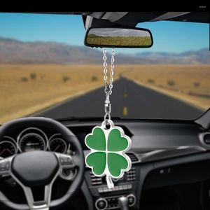 Interior Decorations Lucky Four Leaf Clover Car Pendant Automobile Decoration Charm Auto Rear View Mirror Hanging Ornaments Styling Gifts