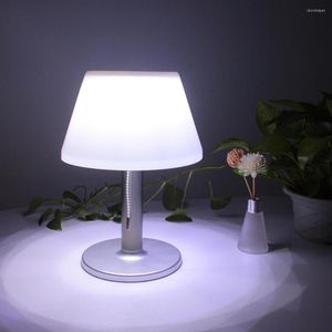 Table Lamps LED Solar Lamp Outdoor Indoor Desk White Night Lights Book Light ForHome Bedroom WithPull Switch Escritorio Lampara
