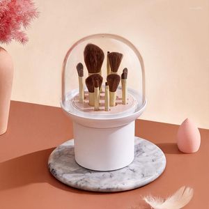 Storage Boxes Makeup Brush Holder Desk Organizer Cosmetic Dressing Table Pencil Container Transparent Box