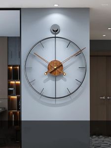 Wall Clocks Luxury Large Clock Modern Metal Wood Silent Watches Mechanism Home Decor Living Room Decoration Gift Ideas