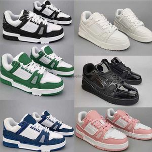 Designer Sneaker Virgil Trainer Casual Shoes Calfskin Leather Abloh White Green Red Blue Letter Overlays Platform Low Sneakers Size