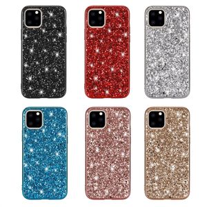 Glitter Phone Cases for iPhone 7 8 X 11 12 13 14 Pro Plus Max Shockproof Sparkly Cover With Electroplated Frame