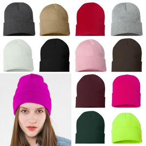 Ball Caps Cuff Beanie Jersey Hat Winter Warm Casual Skull Ski Men And Women Korean Version To Keep Solid