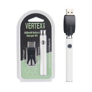 5PCS LO予熱バッテリーブリスターキットCO2オイルVAPE可変電圧510スレッド調整可能VV 350MAH Eタバコ頂点バッテリーペン