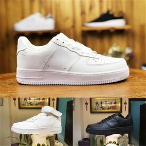 Scarpe casual Qualità 2023 New Designer Outdoor Men Scarpe da skateboard basse FORCES White One Unisex 1 Knit Euro High Women All Black Wheat Sports