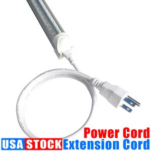 Switch Power Cable Wire for T5/T8 Switch Connector Cord 2Pin LED Extension Integrated Fluorescent Tubes Lights 1FT 2FT 3.3FT 4FT 5FT 6FT 6.6 FT 100Pcs Crestech168