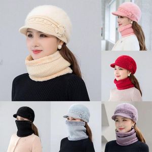 Basker kvinnor man ridning set beanie scarves hatt halsduk set beanies hattar snö skid cap vinter varm