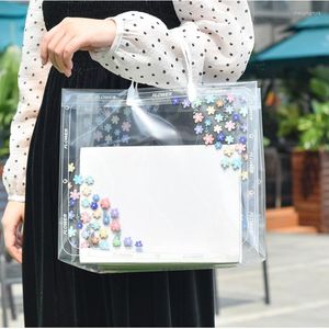 Torby na zakupy torba odzieżowa Eco Tote Storage torebka torebka wielokrotnego użytku Wodoodporne PCV Transparent Casual