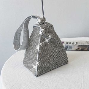 Evening bag Women Personalized Rhinestones Triangle Bags Ladies Dinner Bling
