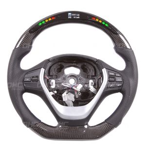 Roda de condução Fibra de carbono real LEDO DE DIREITO COMPATÍVEL PARA F20 F30 F32 3 Acessórios de estilo de carro da série