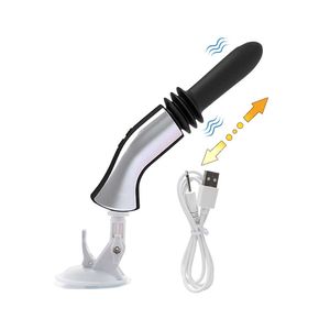 Articoli di bellezza G-Spot Thrusting Dildo Massager Gun sexy Machine Vibration Toy For Women Men Telescopic Vibrator With Sucker Masturbation Toys