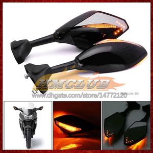 2 X Motorcycle LED Turn Lights Side Mirrors For YAMAHA TZR-250 3MA TZR250 TZR 250 88 89 90 91 1988 1989 1990 1991 Carbon Turn Signal Indicators Rearview Mirror 6 Colors