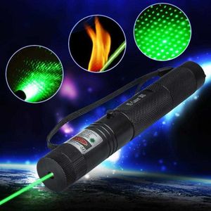 Ficklampor facklor Ny grönt ljus laserpenna uppladdningsbar stjärnstjärna Sight Falllamp Pointer Pen Jakter Hang-typ Long Distance Lazer ficklampa 0109